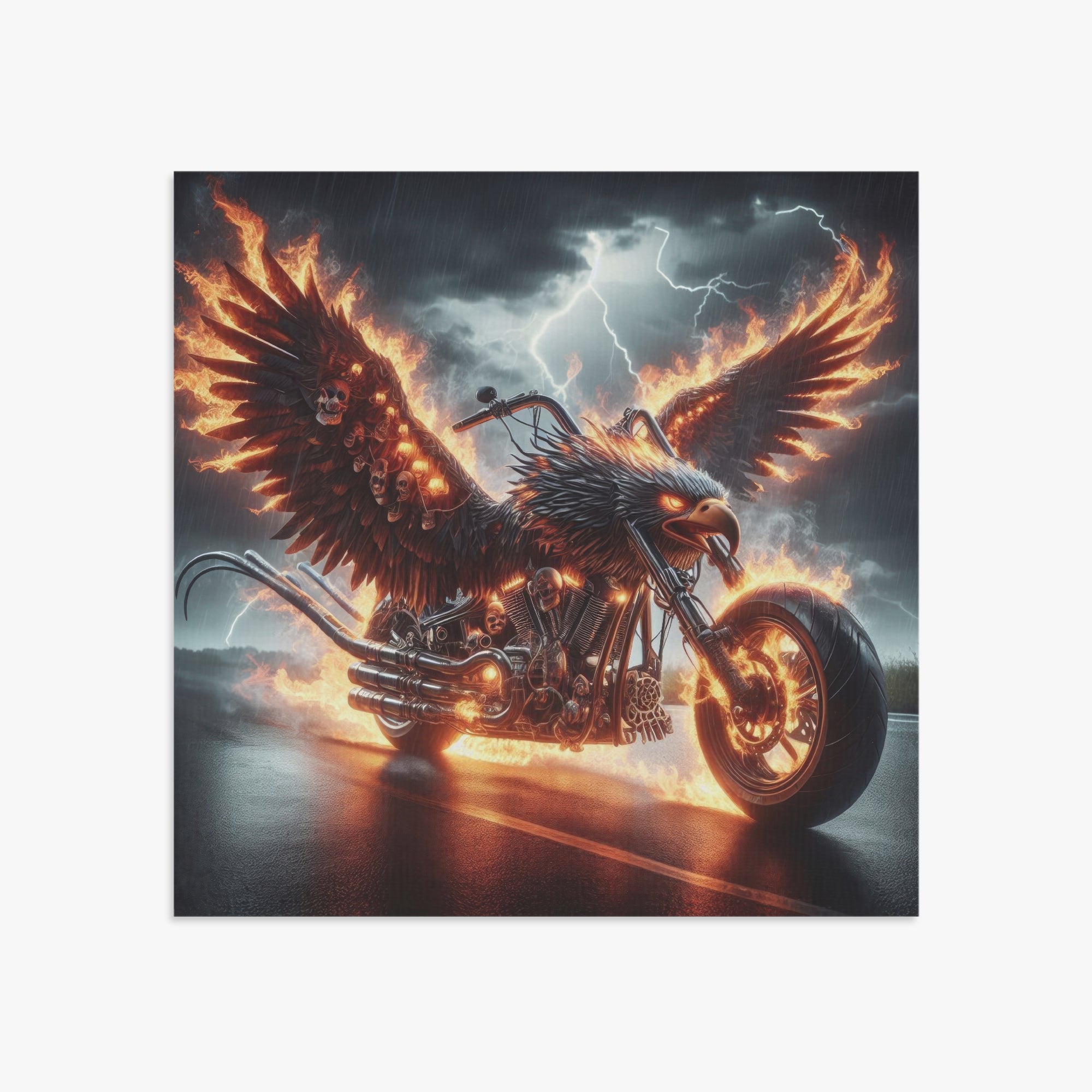 Eagle Motorcycle 1:1 Ratio Canvas Painting - Gregg Acini Adoree Designs - Canvas