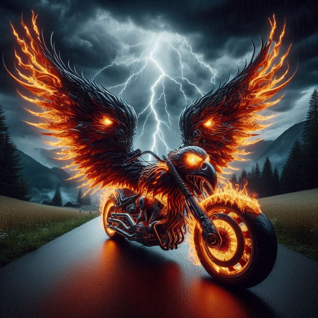 Eagle Motorcycle Study - Gregg Acini Adoree Designs -