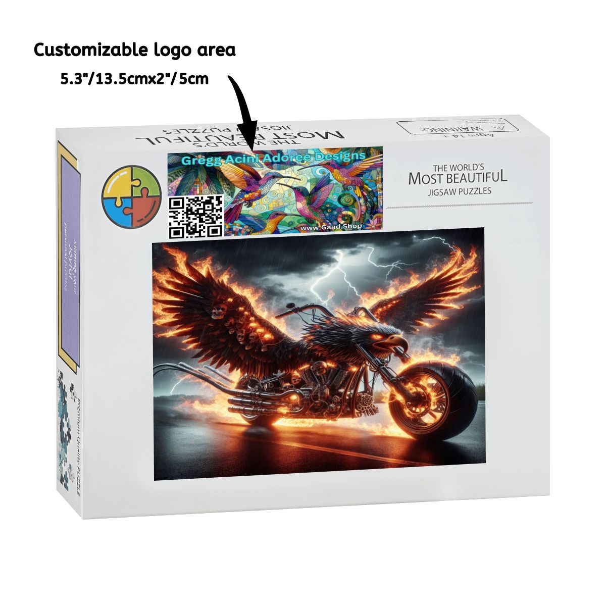 Eagle Motorcycle Wooden Jigsaw Puzzles 1000 pcs - Gregg Acini Adoree Designs - Jigsaw Puzzle