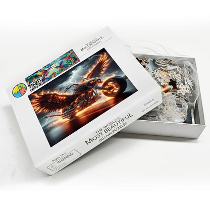 Eagle Motorcycle Wooden Jigsaw Puzzles 1000 pcs - Gregg Acini Adoree Designs - Jigsaw Puzzle