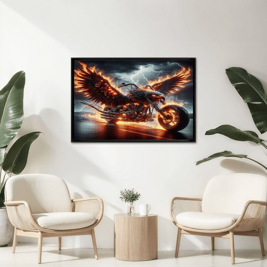 Eagle Motorcycle Wooden Jigsaw Puzzles 1000 pcs - Gregg Acini Adoree Designs - Jigsaw Puzzle