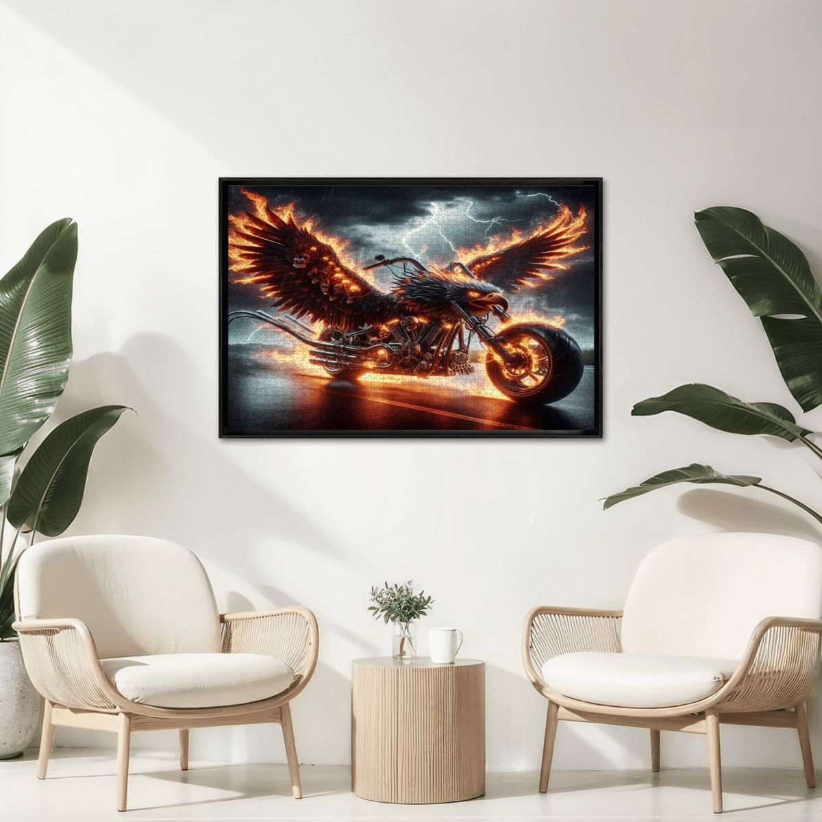 Eagle Motorcycle Wooden Jigsaw Puzzles 1000 pcs - Gregg Acini Adoree Designs - Jigsaw Puzzle