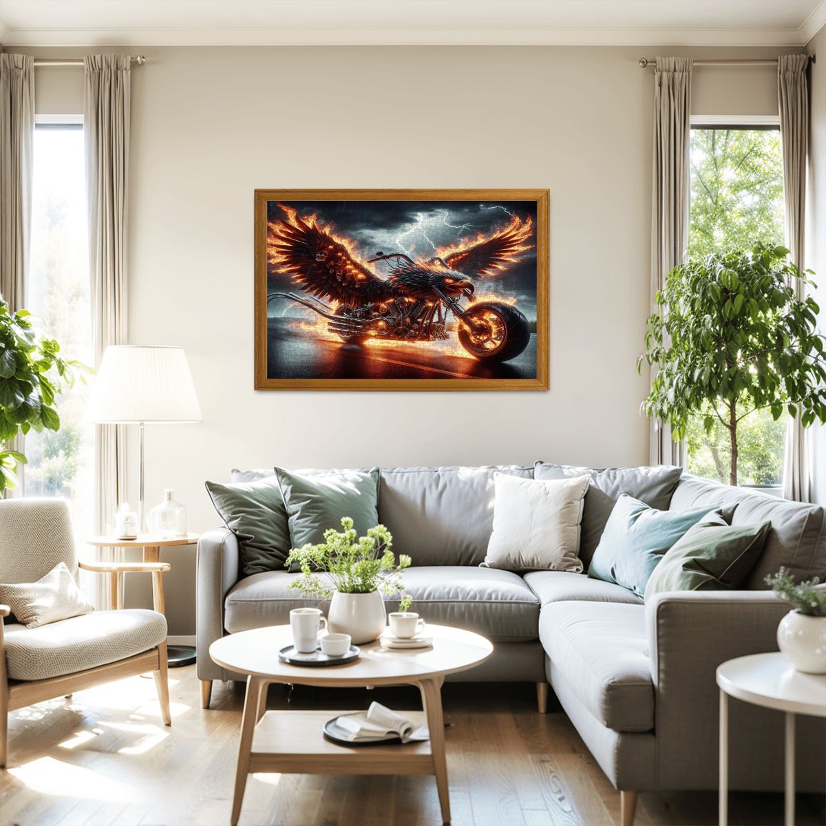 Eagle Motorcycle Wooden Jigsaw Puzzles 1000 pcs - Gregg Acini Adoree Designs - Jigsaw Puzzle