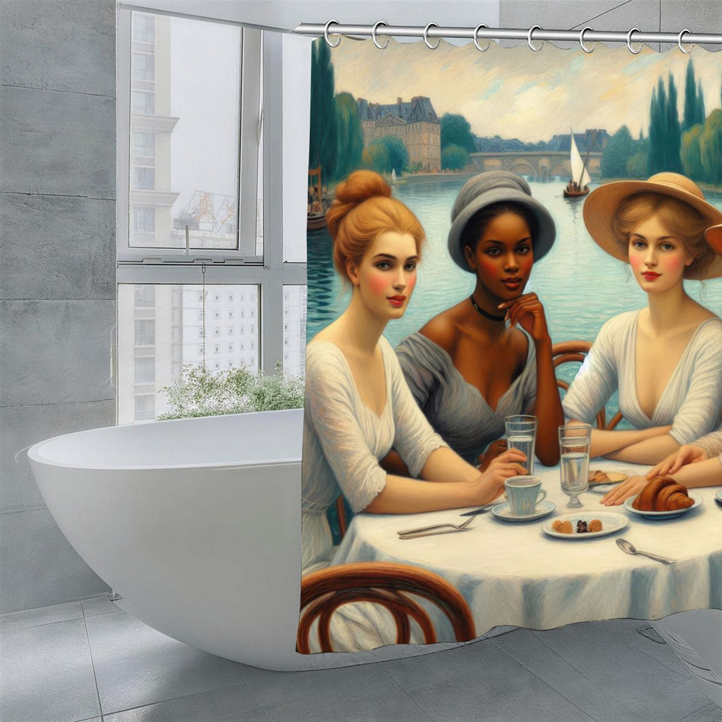 Florence is Late Shower Curtain | Parisian Café Art