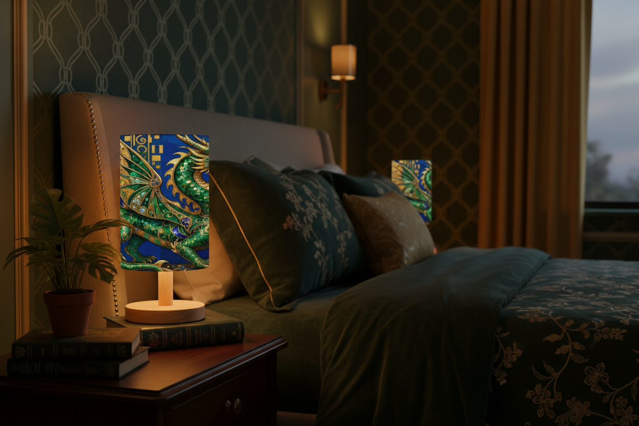Emerald Dragon Lamp Lifestyle