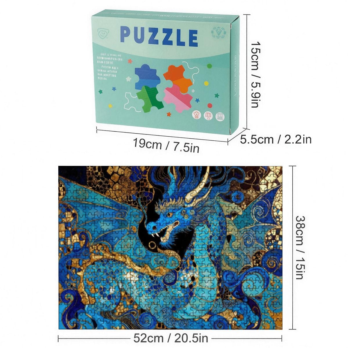 Dragon Art Wooden Jigsaw Puzzle — 500 Pieces | Multiple Designs