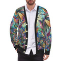 Hummingbird Kaleidoscope Men's Ribbed Cardigan