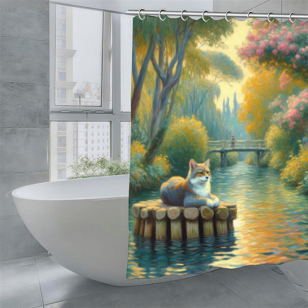 Faux Fossa Shower Curtain 70.8"x70.8" (Made in USA)