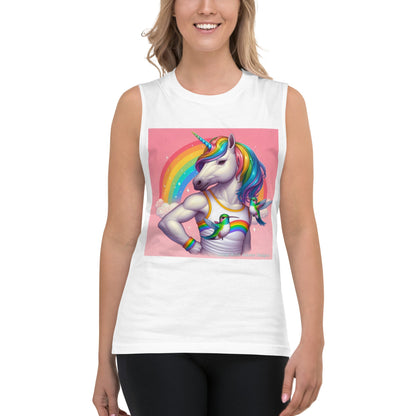 Fabulous Unicorn Muscle Shirt by Gregg Acini Adoree Designs - Gregg Acini Adoree Designs - Muscle Shirt