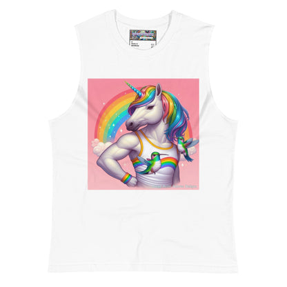 Fabulous Unicorn Muscle Shirt by Gregg Acini Adoree Designs - Gregg Acini Adoree Designs - Muscle Shirt