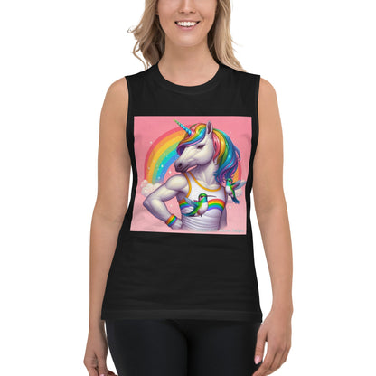Fabulous Unicorn Muscle Shirt by Gregg Acini Adoree Designs - Gregg Acini Adoree Designs - Muscle Shirt