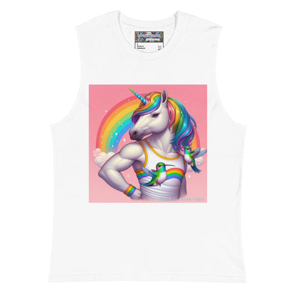 Fabulous Unicorn Muscle Shirt by Gregg Acini Adoree Designs - Gregg Acini Adoree Designs - Muscle Shirt