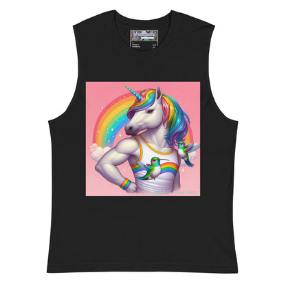 Fabulous Unicorn Muscle Shirt by Gregg Acini Adoree Designs - Gregg Acini Adoree Designs - Muscle Shirt