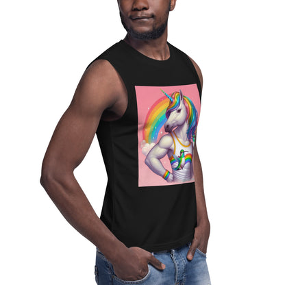 Fabulous Unicorn Muscle Shirt by Gregg Acini Adoree Designs - Gregg Acini Adoree Designs - Muscle Shirt