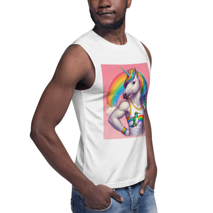 Fabulous Unicorn Muscle Shirt by Gregg Acini Adoree Designs - Gregg Acini Adoree Designs - Muscle Shirt
