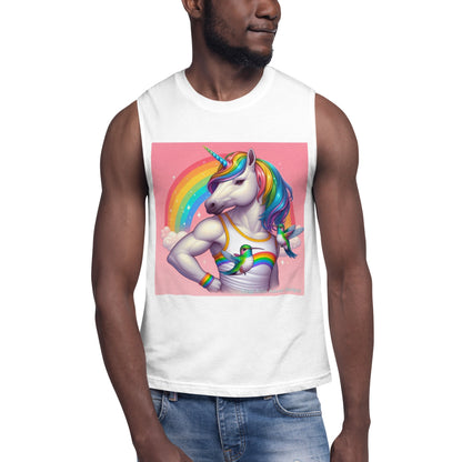 Fabulous Unicorn Muscle Shirt by Gregg Acini Adoree Designs - Gregg Acini Adoree Designs - Muscle Shirt