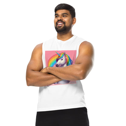 Fabulous Unicorn Muscle Shirt by Gregg Acini Adoree Designs - Gregg Acini Adoree Designs - Muscle Shirt
