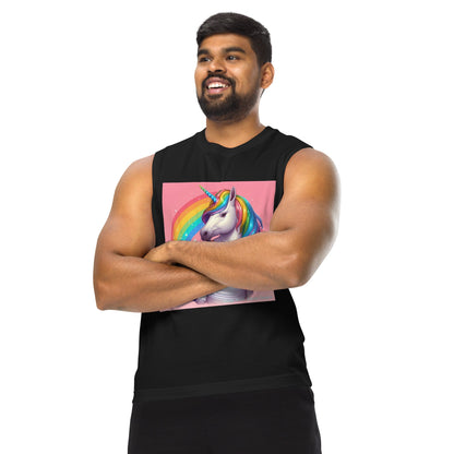 Fabulous Unicorn Muscle Shirt by Gregg Acini Adoree Designs - Gregg Acini Adoree Designs - Muscle Shirt