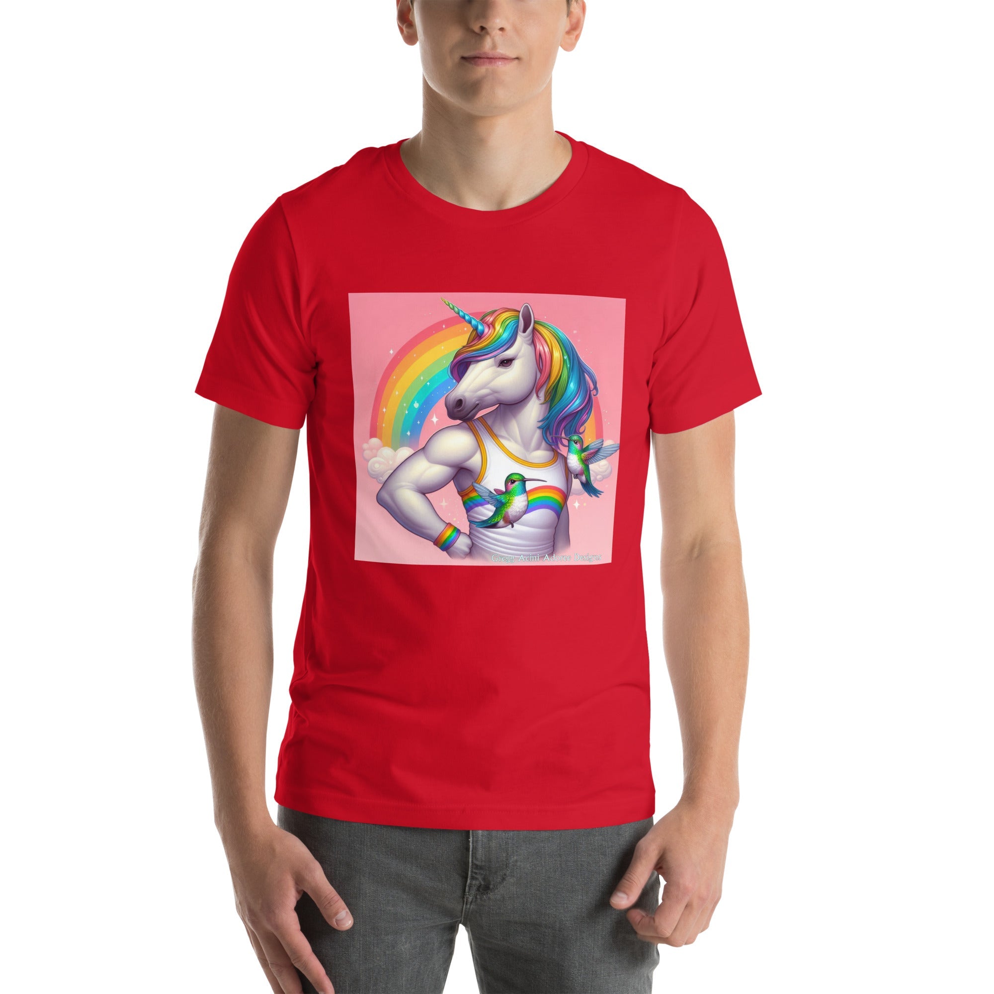 Fabulous Unicorn Unisex t-shirt by Gregg Acini Adoree Designs - Gregg Acini Adoree Designs - Tee Shirt