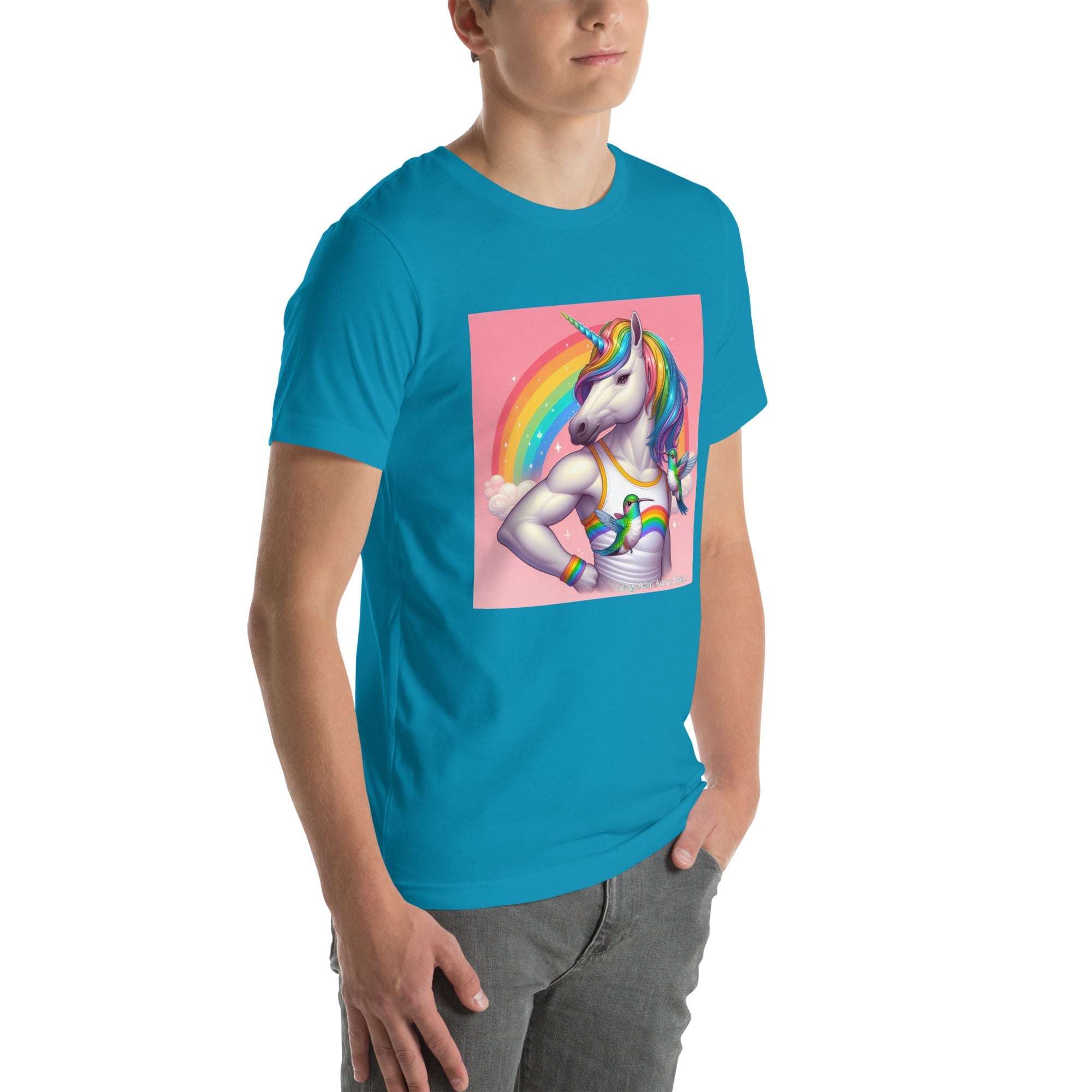 Fabulous Unicorn Unisex t-shirt by Gregg Acini Adoree Designs - Gregg Acini Adoree Designs - Tee Shirt