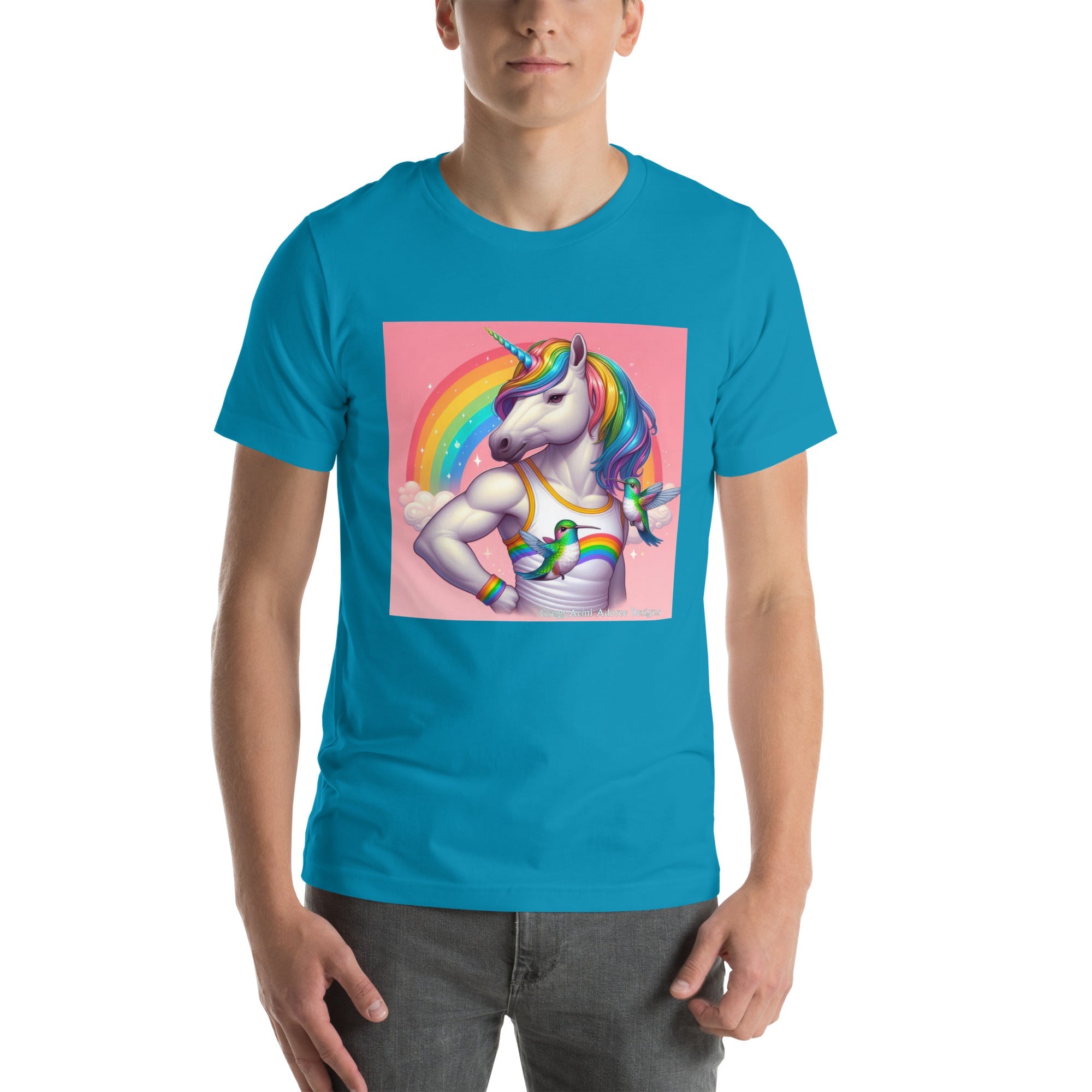 Fabulous Unicorn Unisex t-shirt by Gregg Acini Adoree Designs - Gregg Acini Adoree Designs - Tee Shirt