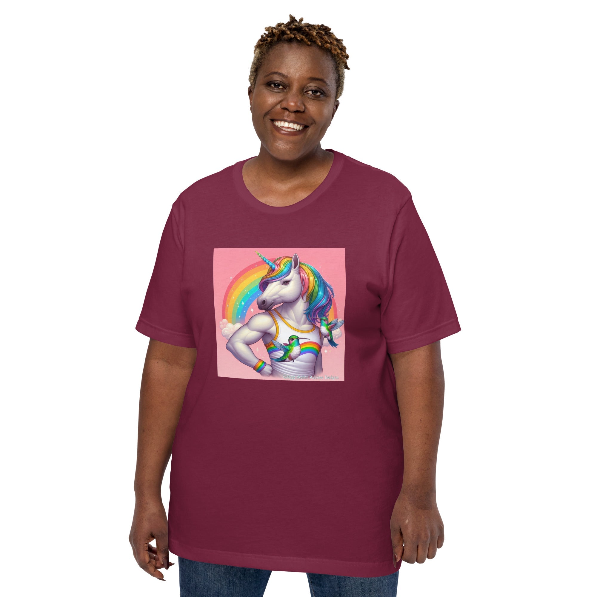 Fabulous Unicorn Unisex t-shirt by Gregg Acini Adoree Designs - Gregg Acini Adoree Designs - Tee Shirt