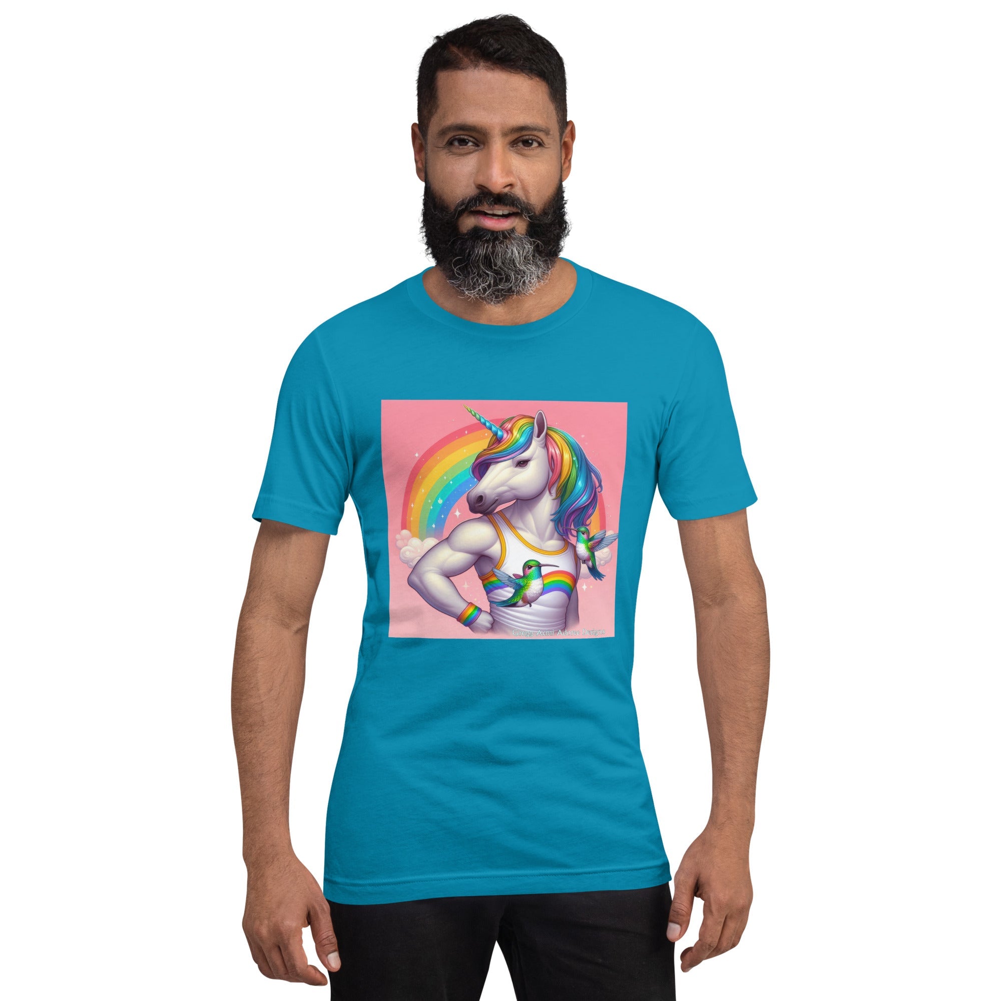 Fabulous Unicorn Unisex t-shirt by Gregg Acini Adoree Designs - Gregg Acini Adoree Designs - Tee Shirt