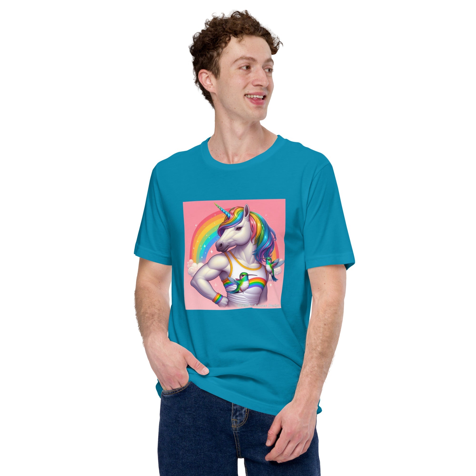 Fabulous Unicorn Unisex t-shirt by Gregg Acini Adoree Designs - Gregg Acini Adoree Designs - Tee Shirt