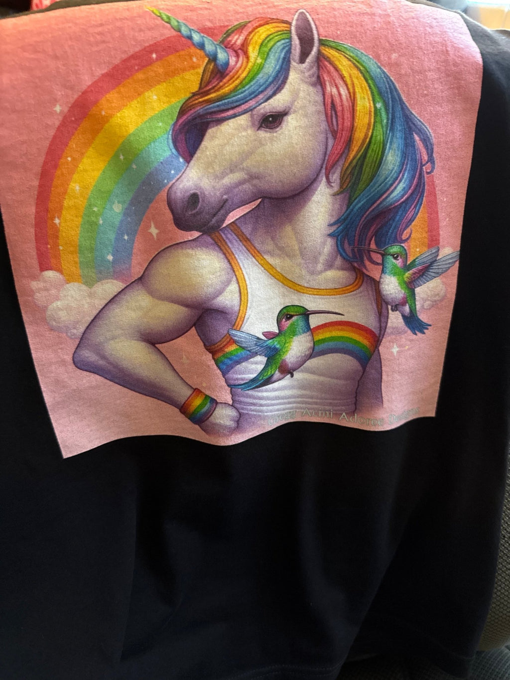 Fabulous Unicorn Unisex t-shirt by Gregg Acini Adoree Designs - Gregg Acini Adoree Designs - Tee Shirt