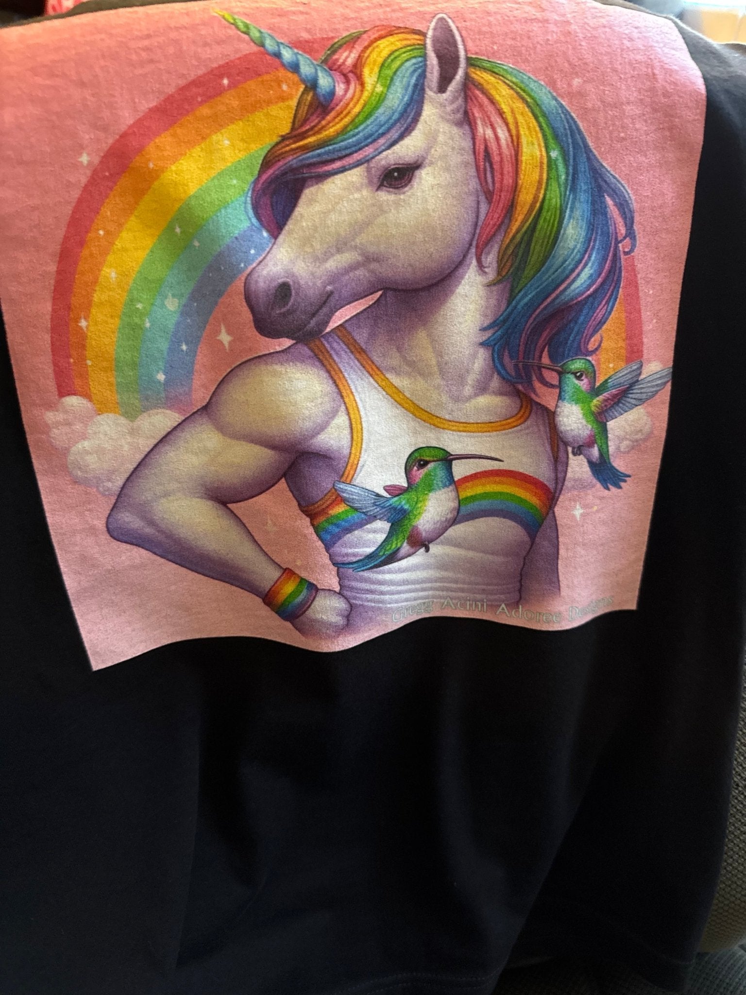 Fabulous Unicorn Unisex t-shirt by Gregg Acini Adoree Designs - Gregg Acini Adoree Designs - Tee Shirt