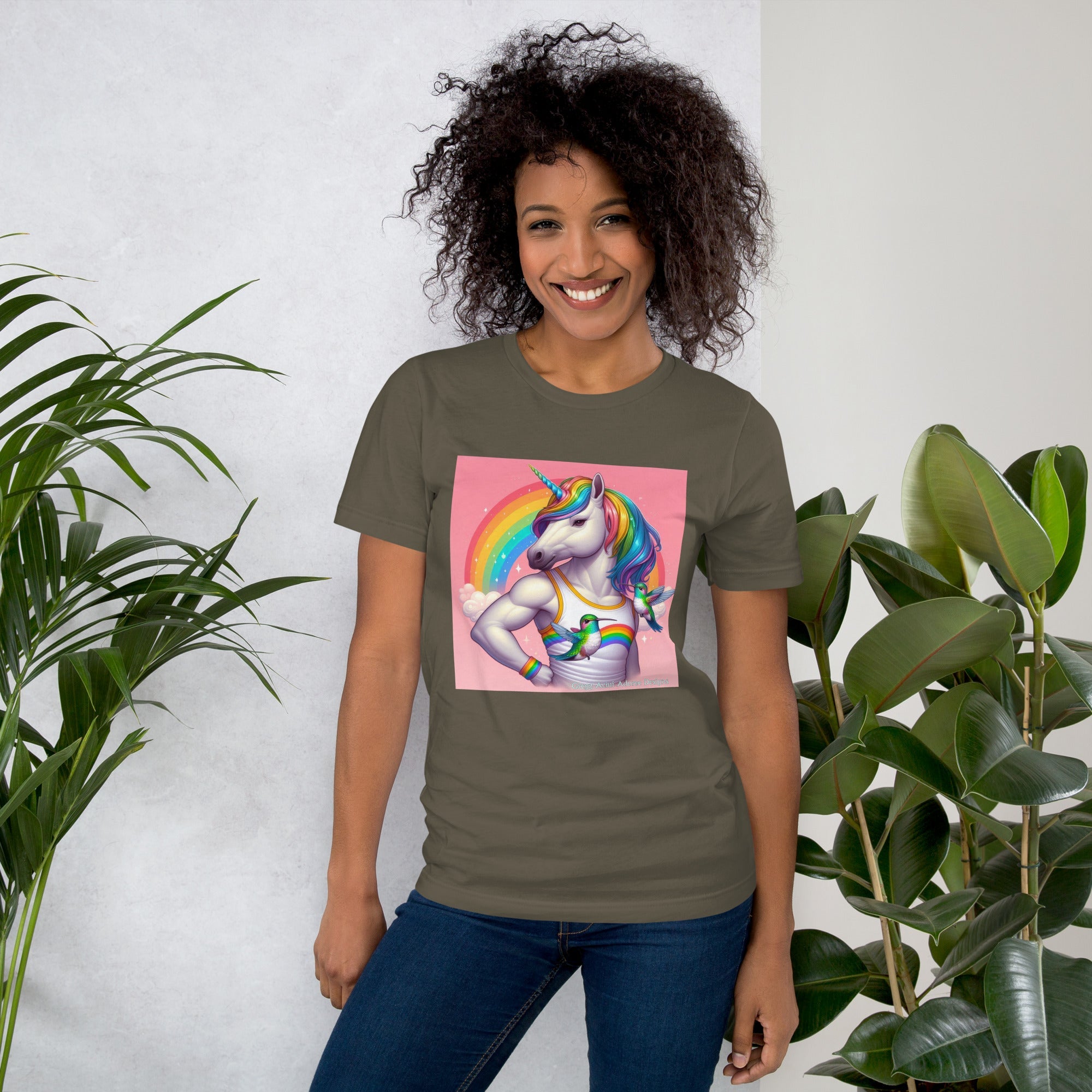 Fabulous Unicorn Unisex t-shirt by Gregg Acini Adoree Designs - Gregg Acini Adoree Designs - Tee Shirt