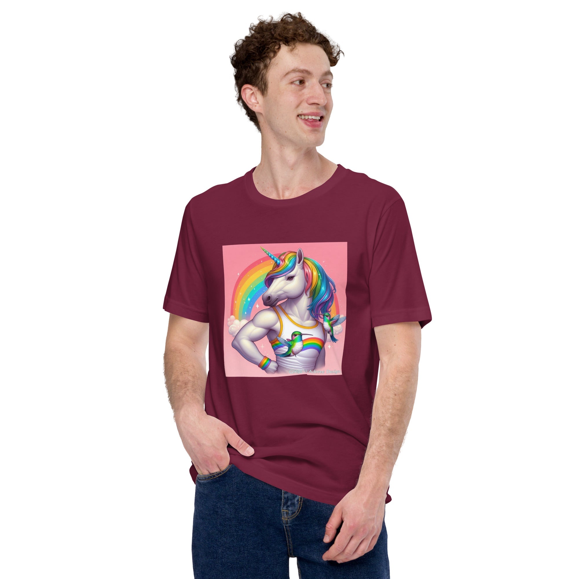 Fabulous Unicorn Unisex t-shirt by Gregg Acini Adoree Designs - Gregg Acini Adoree Designs - Tee Shirt