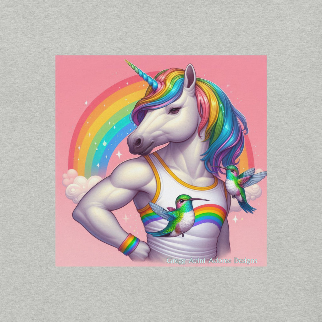Fabulous Unicorn Unisex t-shirt by Gregg Acini Adoree Designs - Gregg Acini Adoree Designs - Tee Shirt