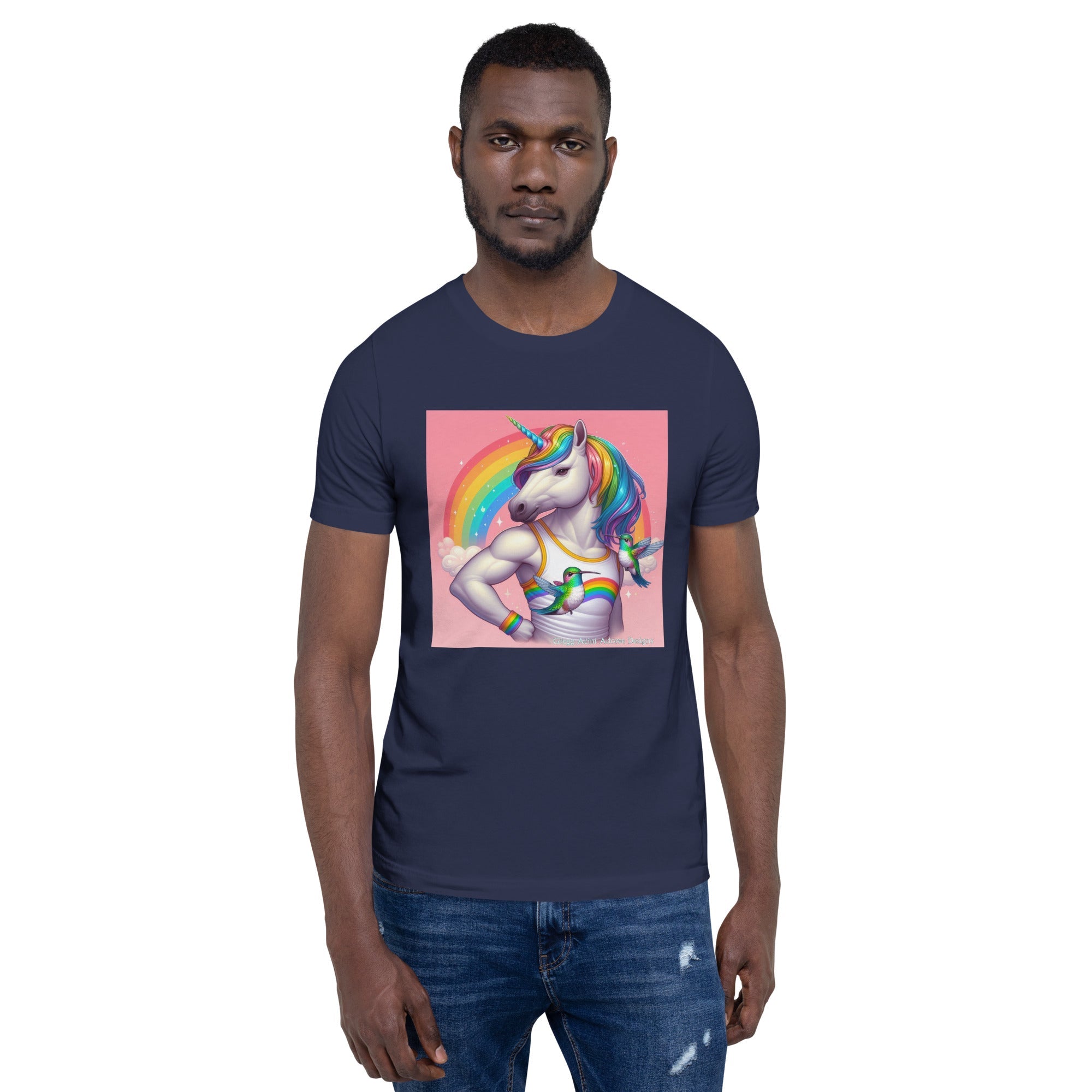 Fabulous Unicorn Unisex t-shirt by Gregg Acini Adoree Designs - Gregg Acini Adoree Designs - Tee Shirt