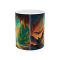Fantasy Nature Mug with Bat Paradise Design – 11oz & 15oz - Gregg Acini Adoree Designs - Mug