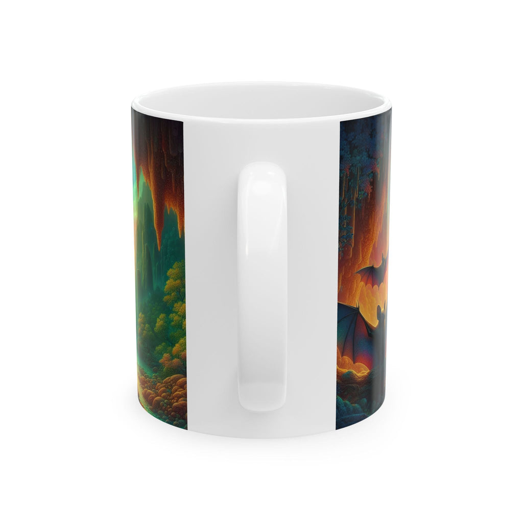 Fantasy Nature Mug with Bat Paradise Design – 11oz & 15oz - Gregg Acini Adoree Designs - Mug