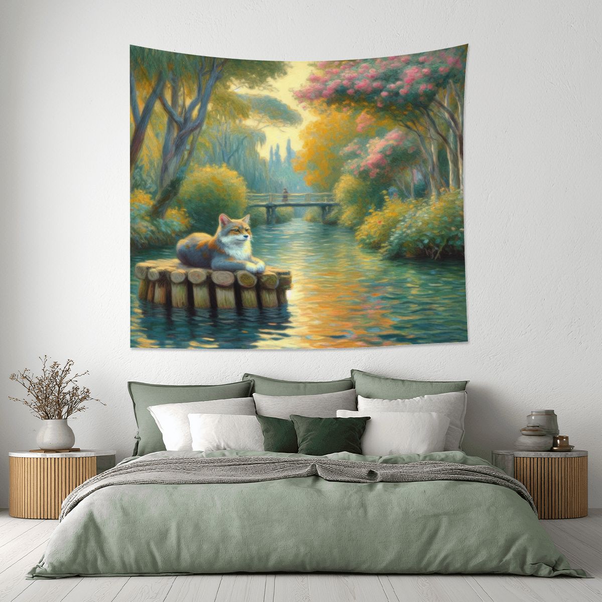 Faux Fossa Lightweight Wall Tapestry (Fabric Wall Hanging - USA) - Gregg Acini Adoree Designs - Wall Coverings