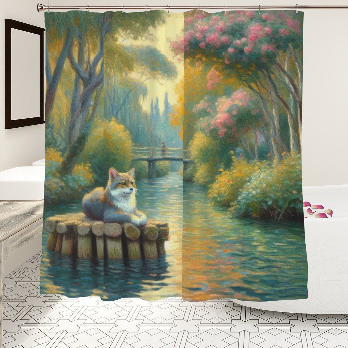 Faux Fossa Shower Curtain - Gregg Acini Adoree Designs - shower curtain