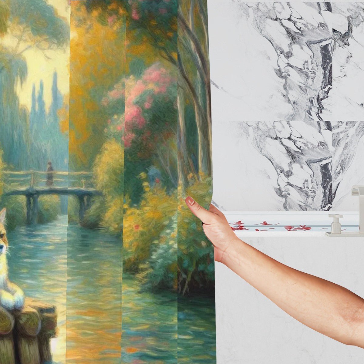 Faux Fossa Shower Curtain - Gregg Acini Adoree Designs - shower curtain