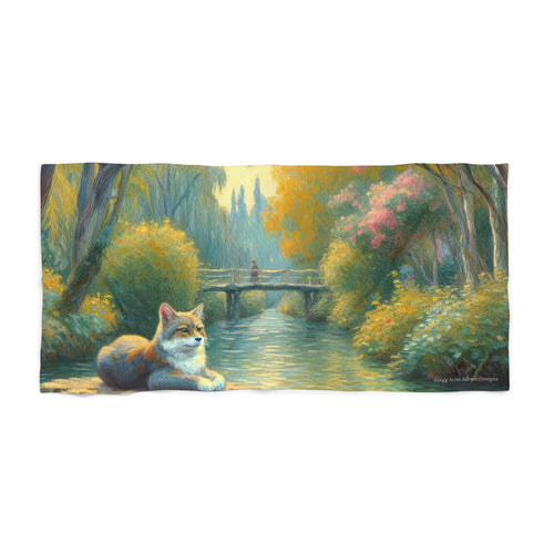 Faux Fossa Vibrant Beach Towel - Summer Vibes with Friends - Gregg Acini Adoree Designs - Towel