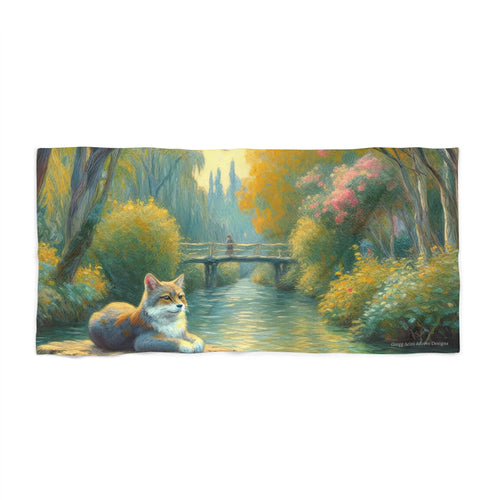 Faux Fossa Vibrant Beach Towel - Summer Vibes with Friends - Gregg Acini Adoree Designs - Towel