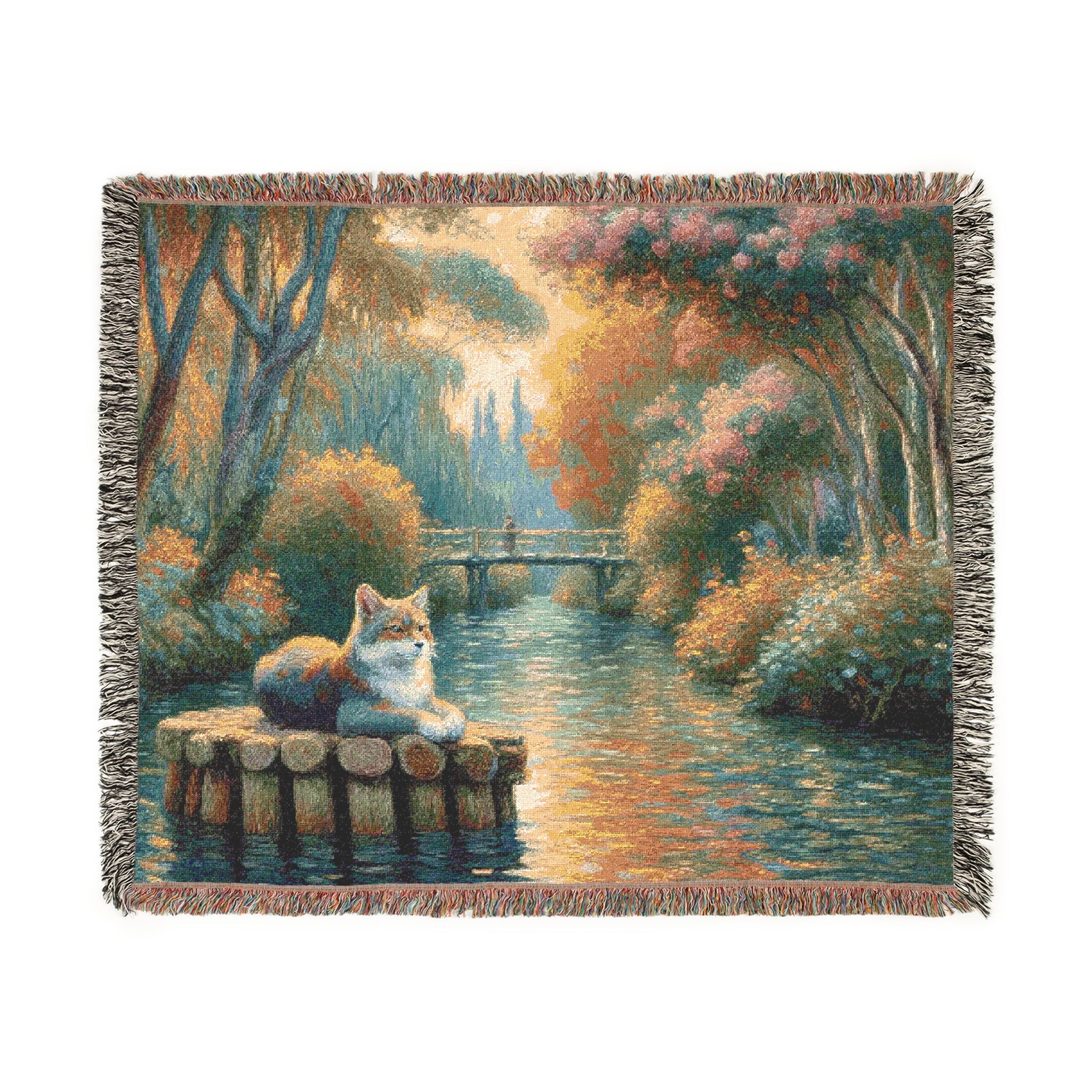 Faux Fossa Woven Blanket - Cozy Home Décor for Nature Lovers - Gregg Acini Adoree Designs - Blanket