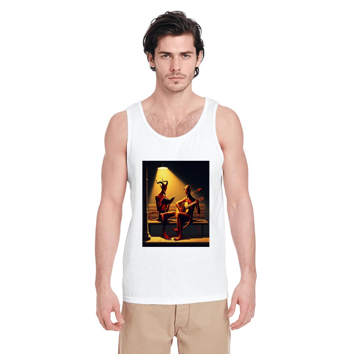 Multiple Designs Cotton Tank Top (First image shows selected design)