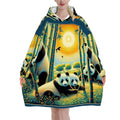 Panda Family Adult Blanket Hoodie