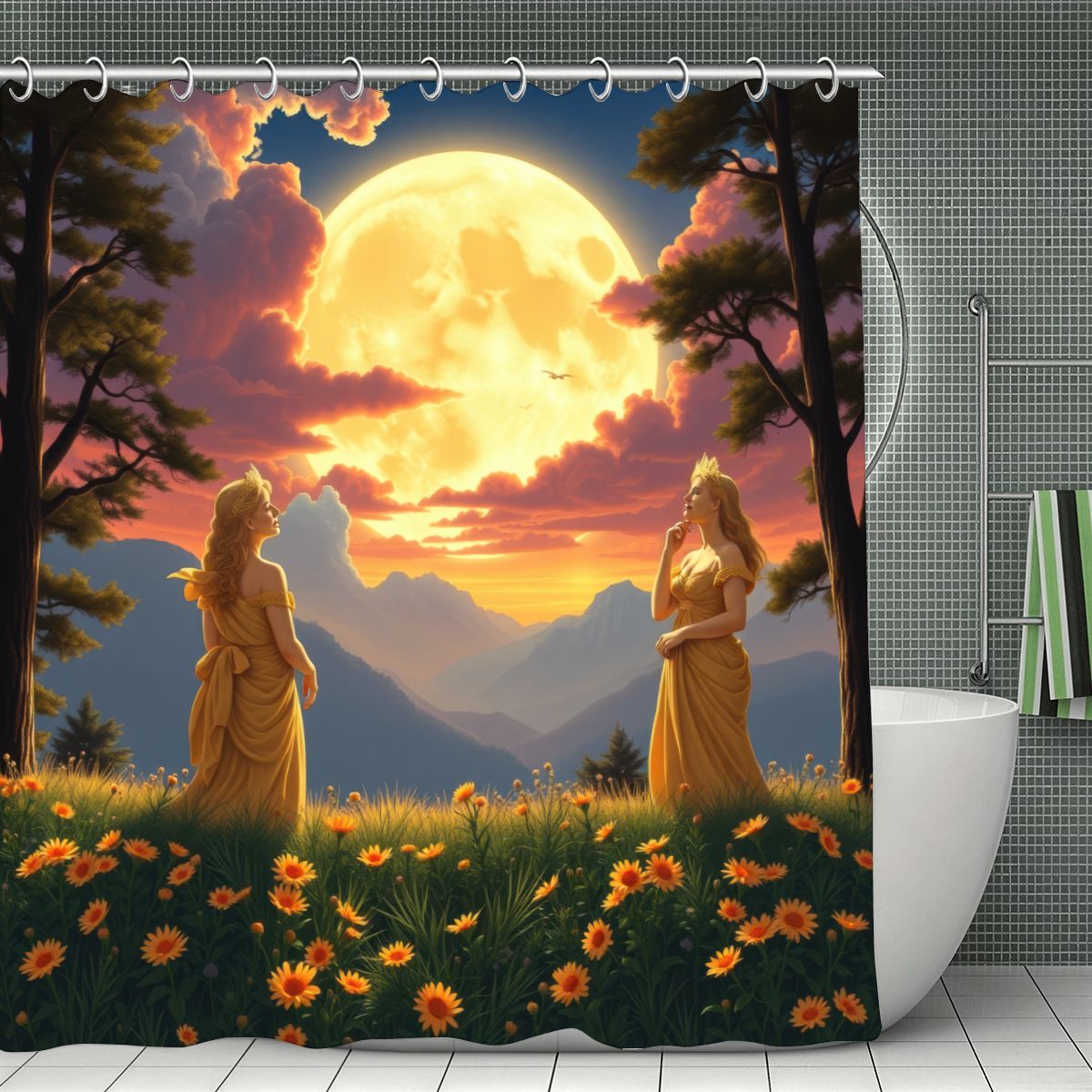Ladies of the Moon Shower Curtain 70.8"x70.8" (Made in USA)