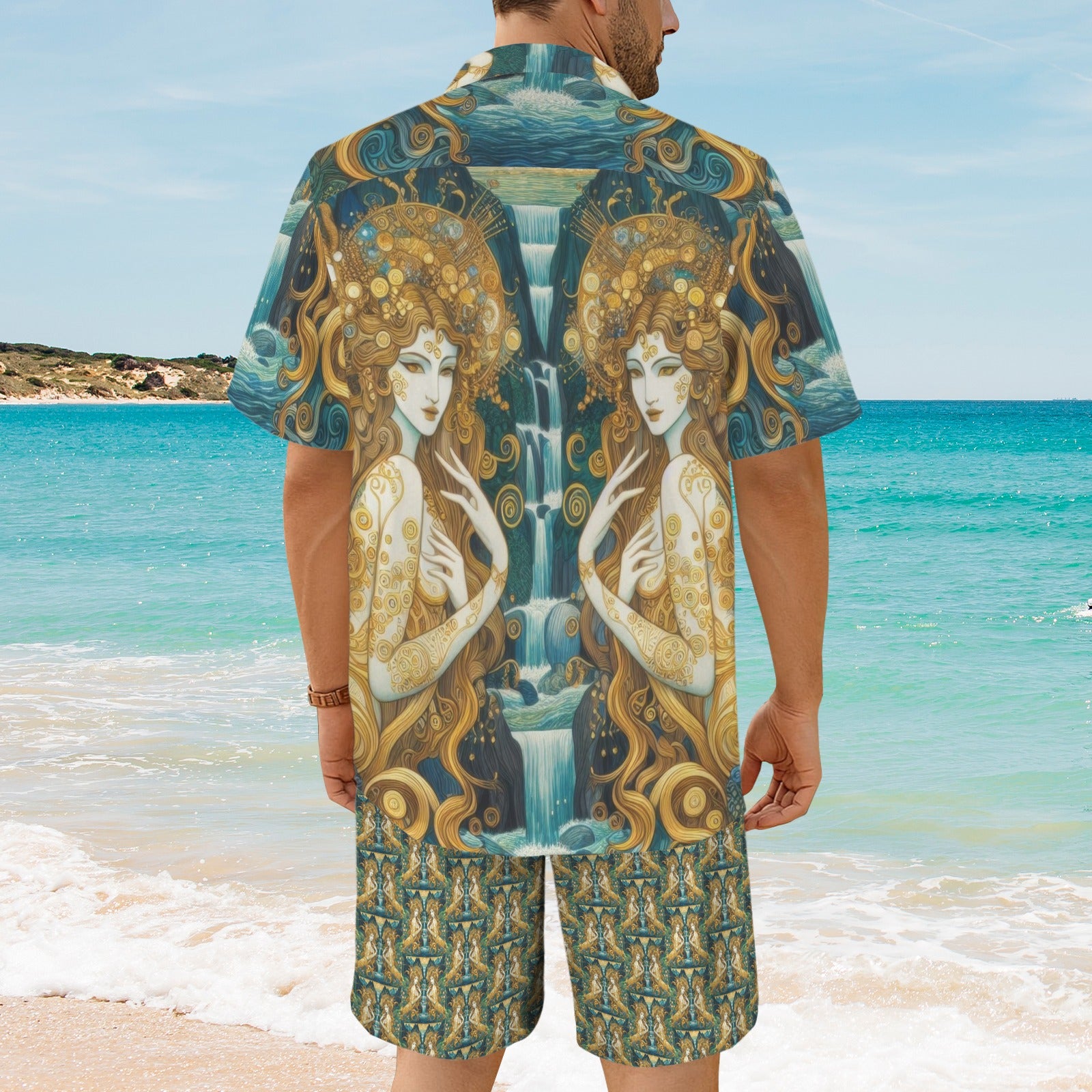 Water Nymphs Men's Shirt and Shorts Outfit