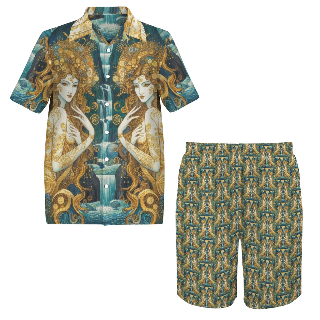 Water Nymphs Men's Shirt and Shorts Outfit