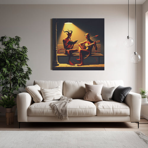 Fiend Friends 1:1 Ratio Canvas Painting - Gregg Acini Adoree Designs - Canvas