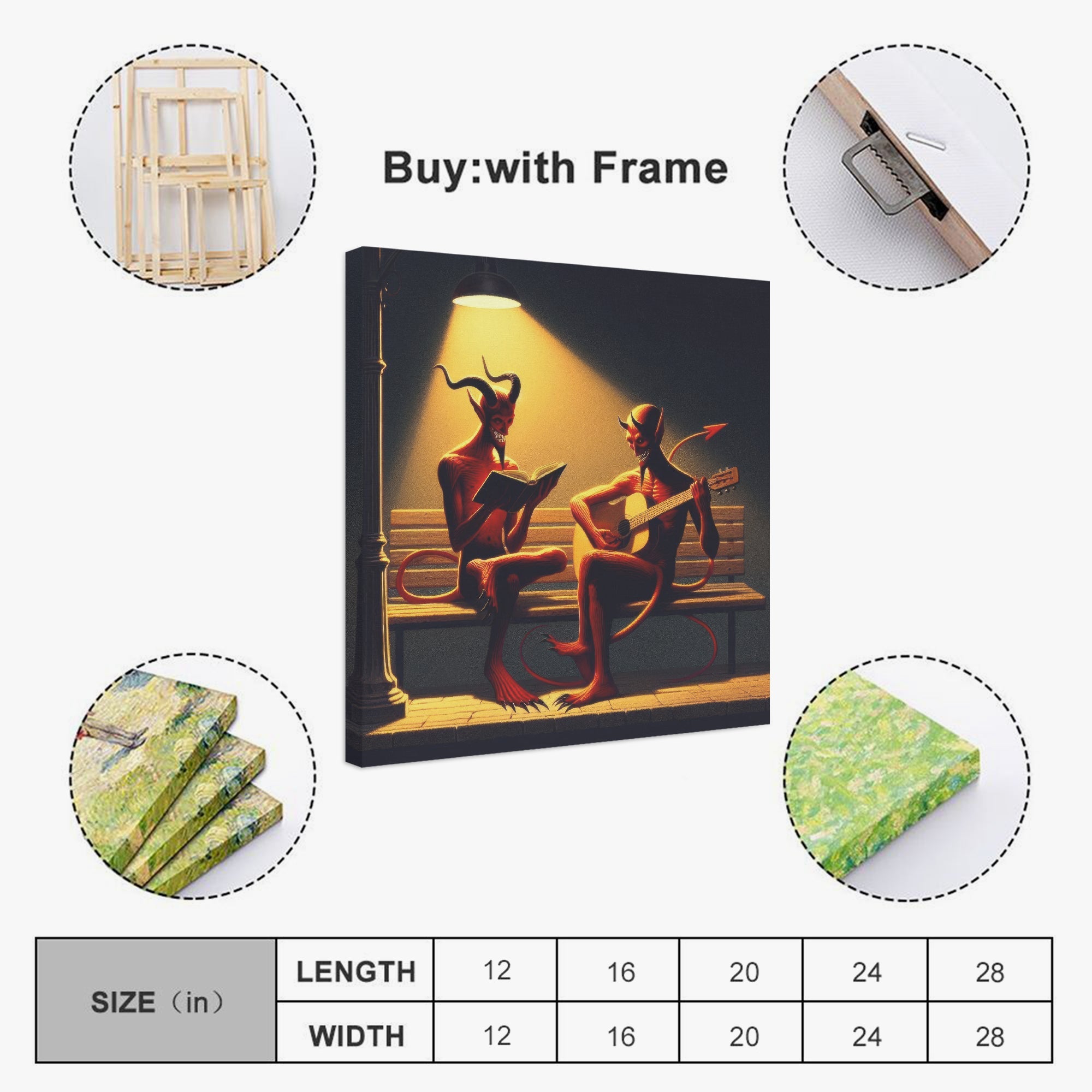 Fiend Friends 1:1 Ratio Canvas Painting - Gregg Acini Adoree Designs - Canvas