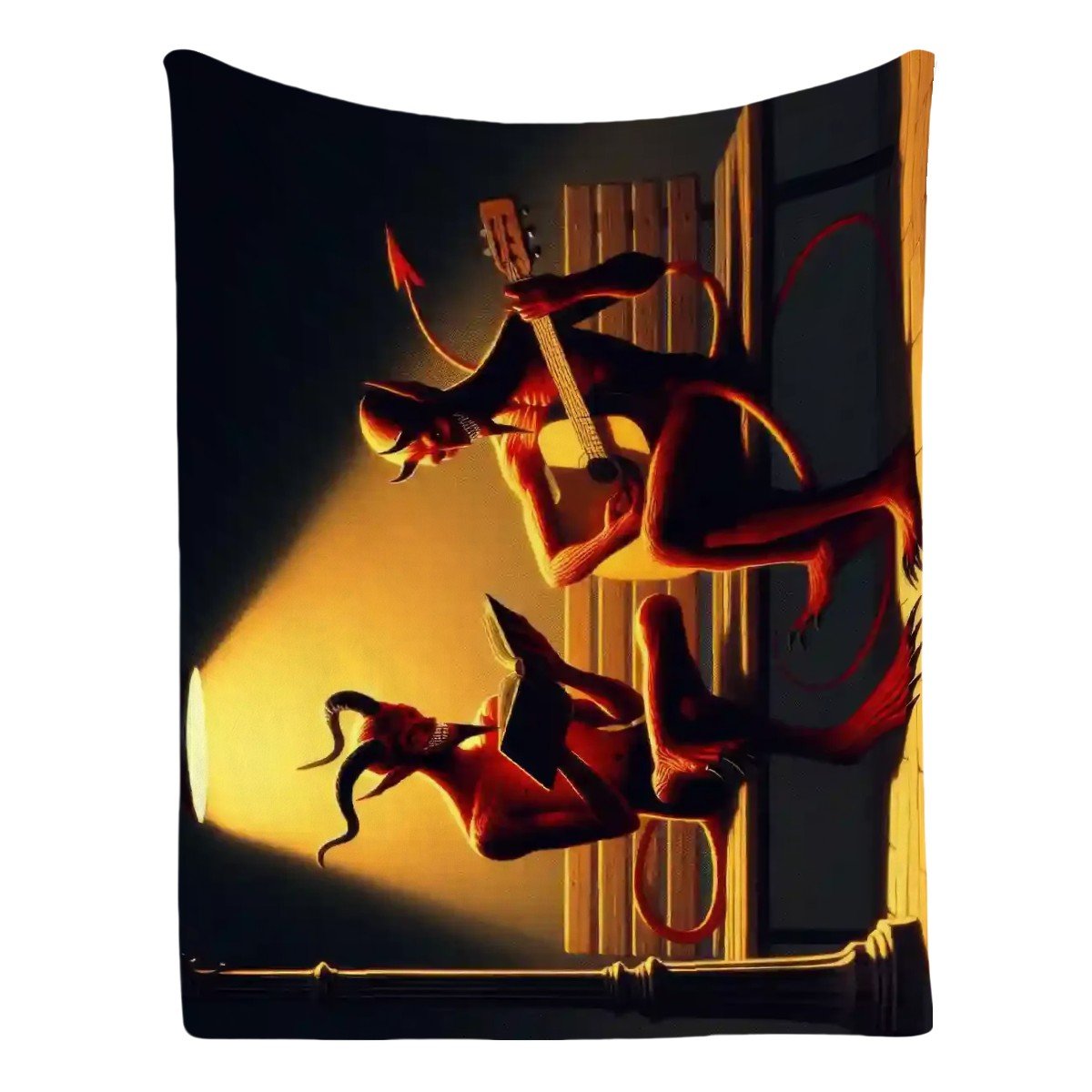 Fiend Friends 300 GSM Flannel Throw Blanket (Made in USA) - Gregg Acini Adoree Designs - Blanket
